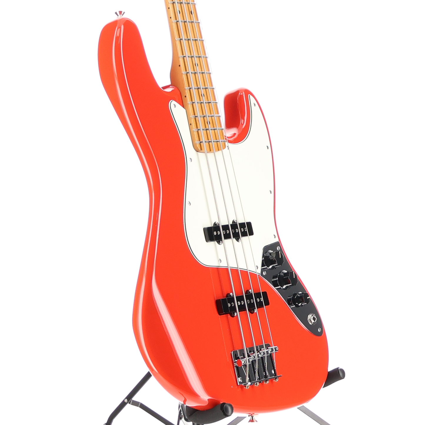 Fender Player II Jazz Bass, Maple Fingerboard, Coral Red (SR) (02317)