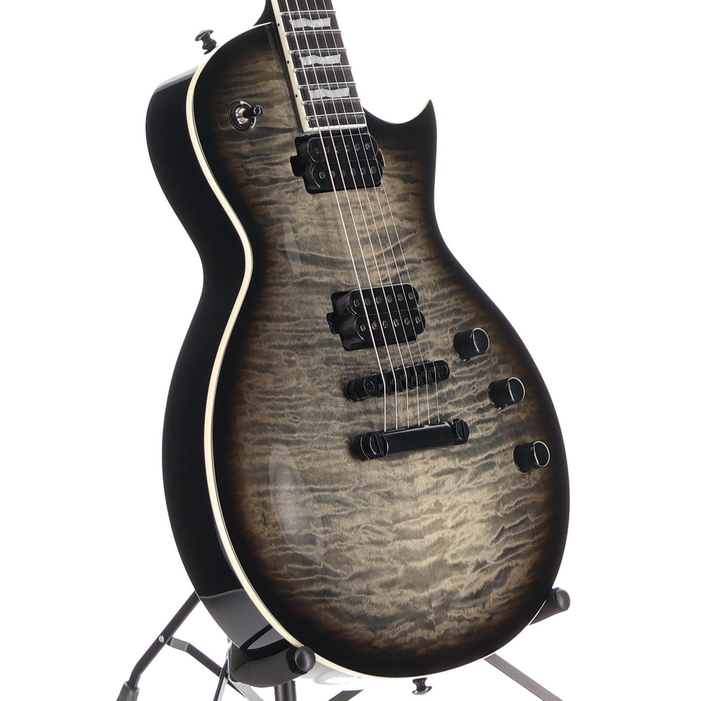 LTD EC-1000T Quilted Maple Electric Guitar - Charcoal Burst (M11) (81101)