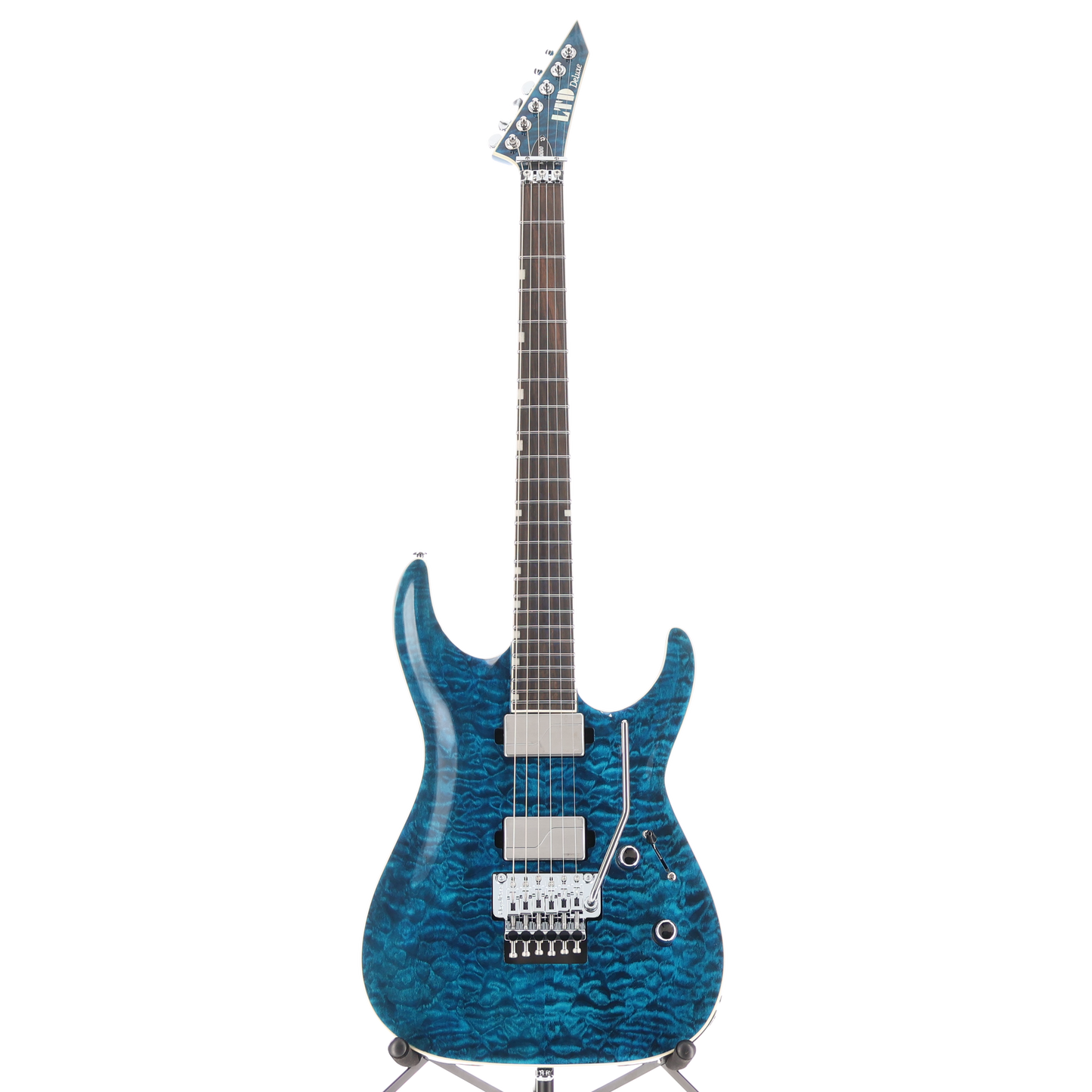 LTD MH-1000 - Quilt Maple Deluxe Electric Guitar Black Ocean (L12) (71982)