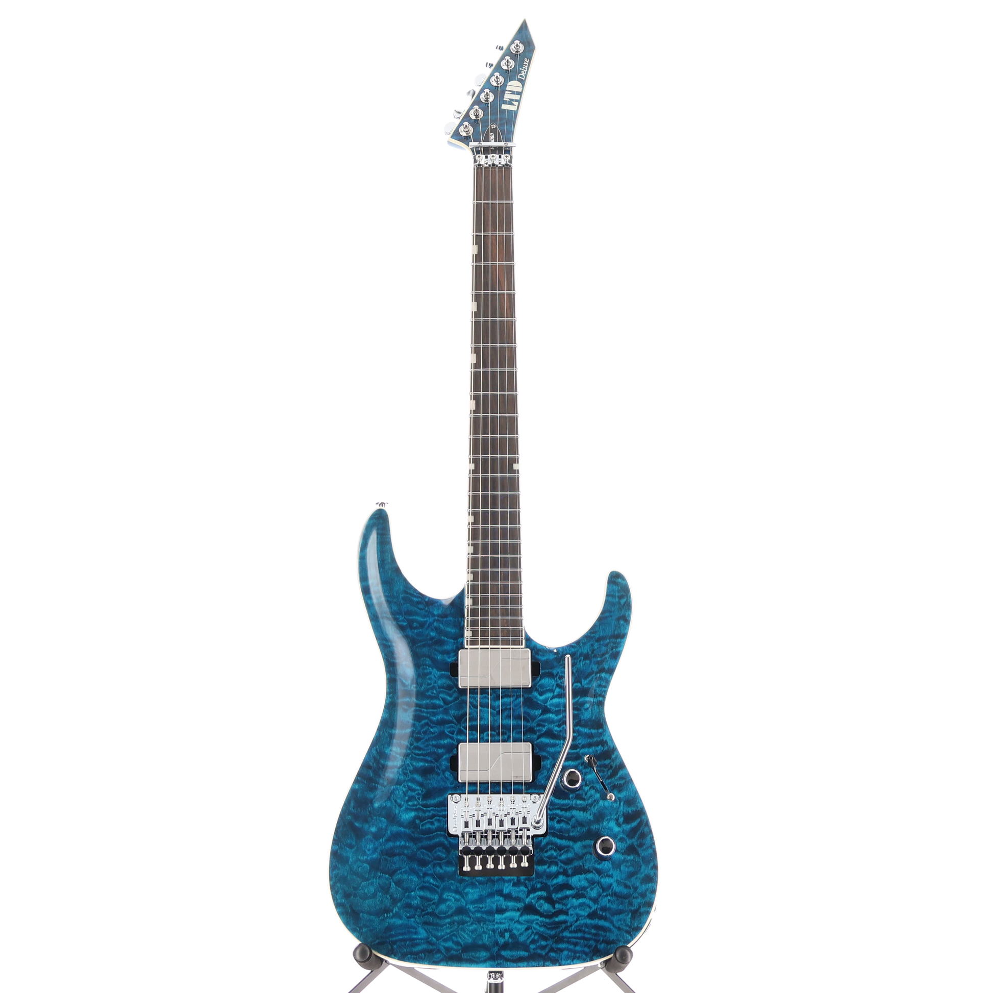 LTD MH-1000 - Quilt Maple Deluxe Electric Guitar Black Ocean (L12) (71982)
