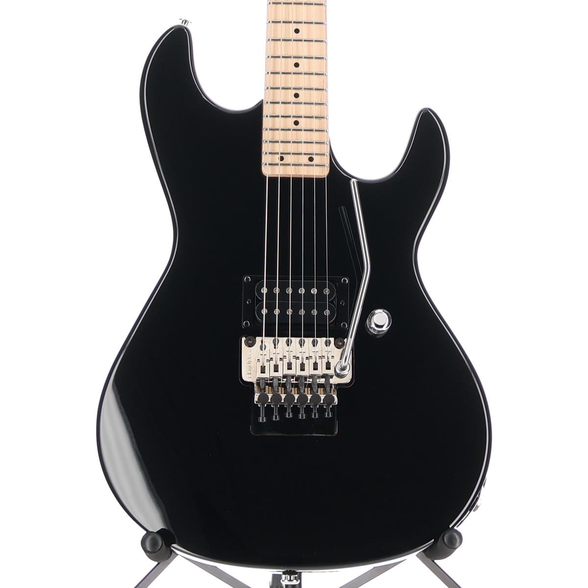 G&L Fullerton Deluxe Rampage 24 - Jet Black, Maple Fingerboard, Chrome Floyd Rose - Gloss Black (F3) (06173)