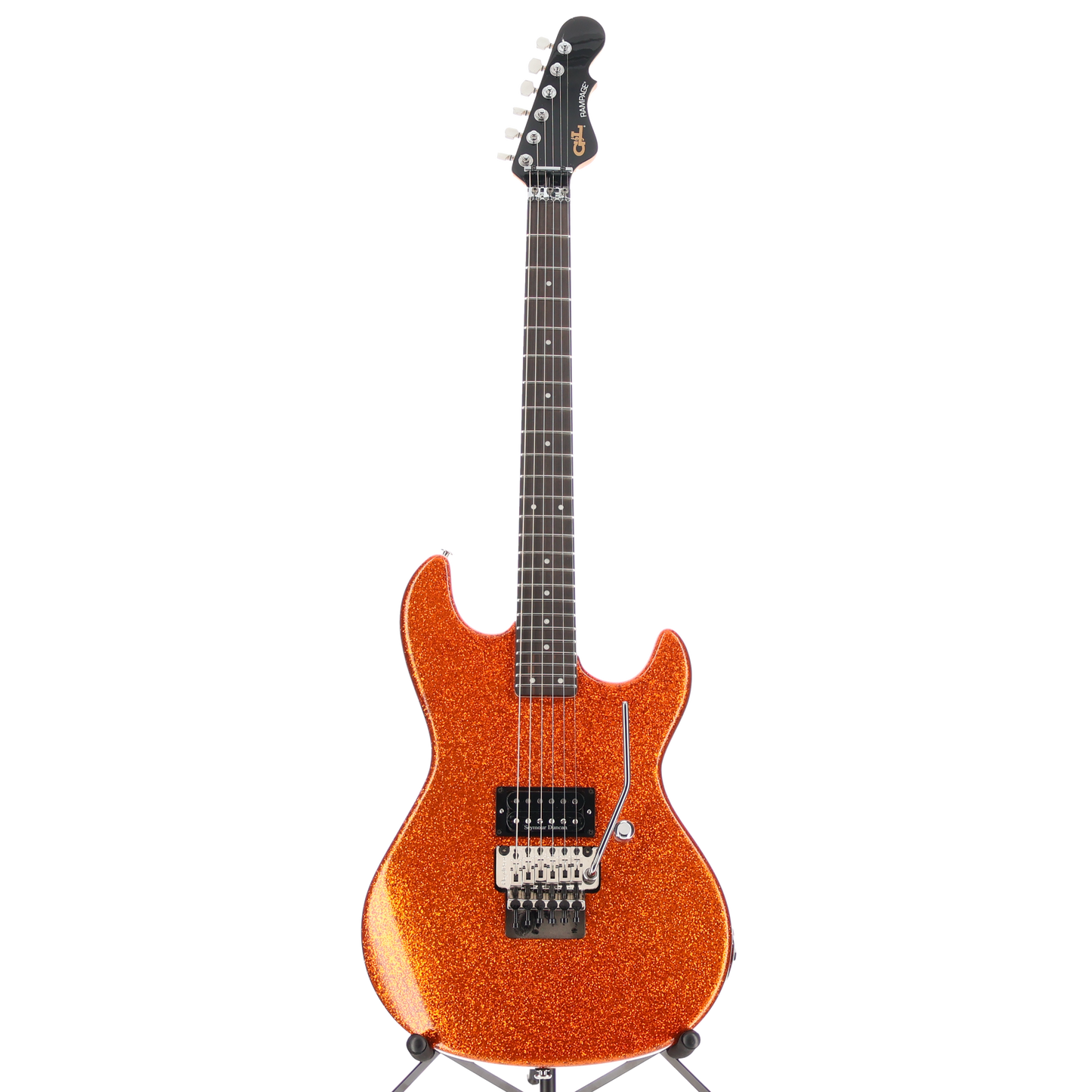 G&L Fullerton Deluxe Rampage 24 - Gold Sparkle  Floyd Rose Seymour Duncan TB4 (U2) (09070)