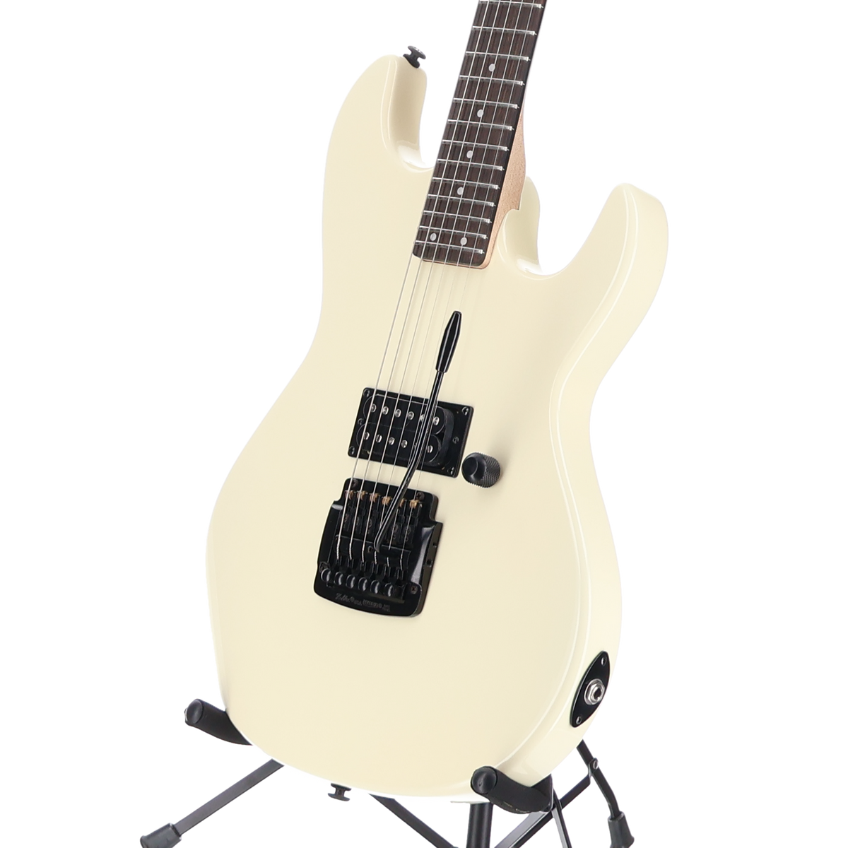 G&L Fullerton Deluxe Rampage 24 - Ivory, Ebony Fingerboard, Black Kahler (K13) (08156)