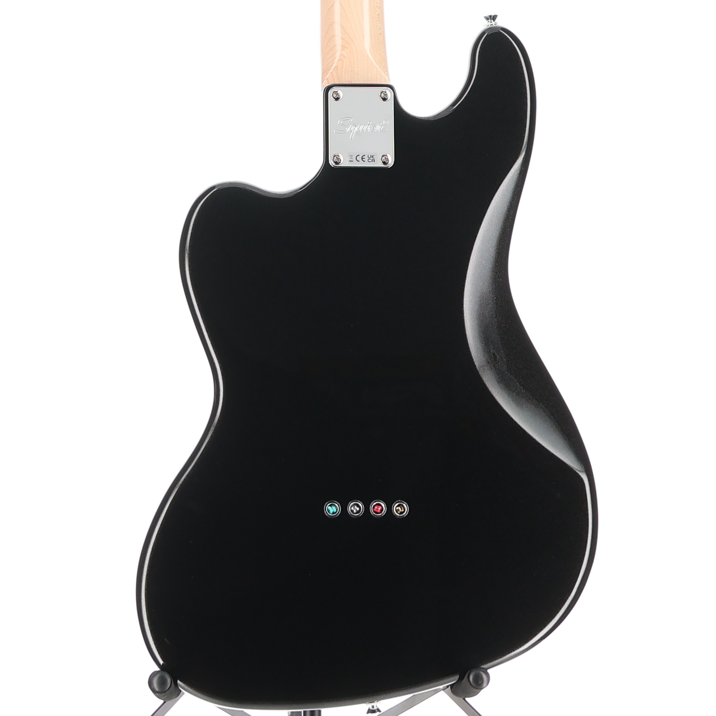 Squier Paranormal Rascal Bass HH, Laurel Fingerboard, White Pearloid Pickguard, Metallic Black (S11) (07466)
