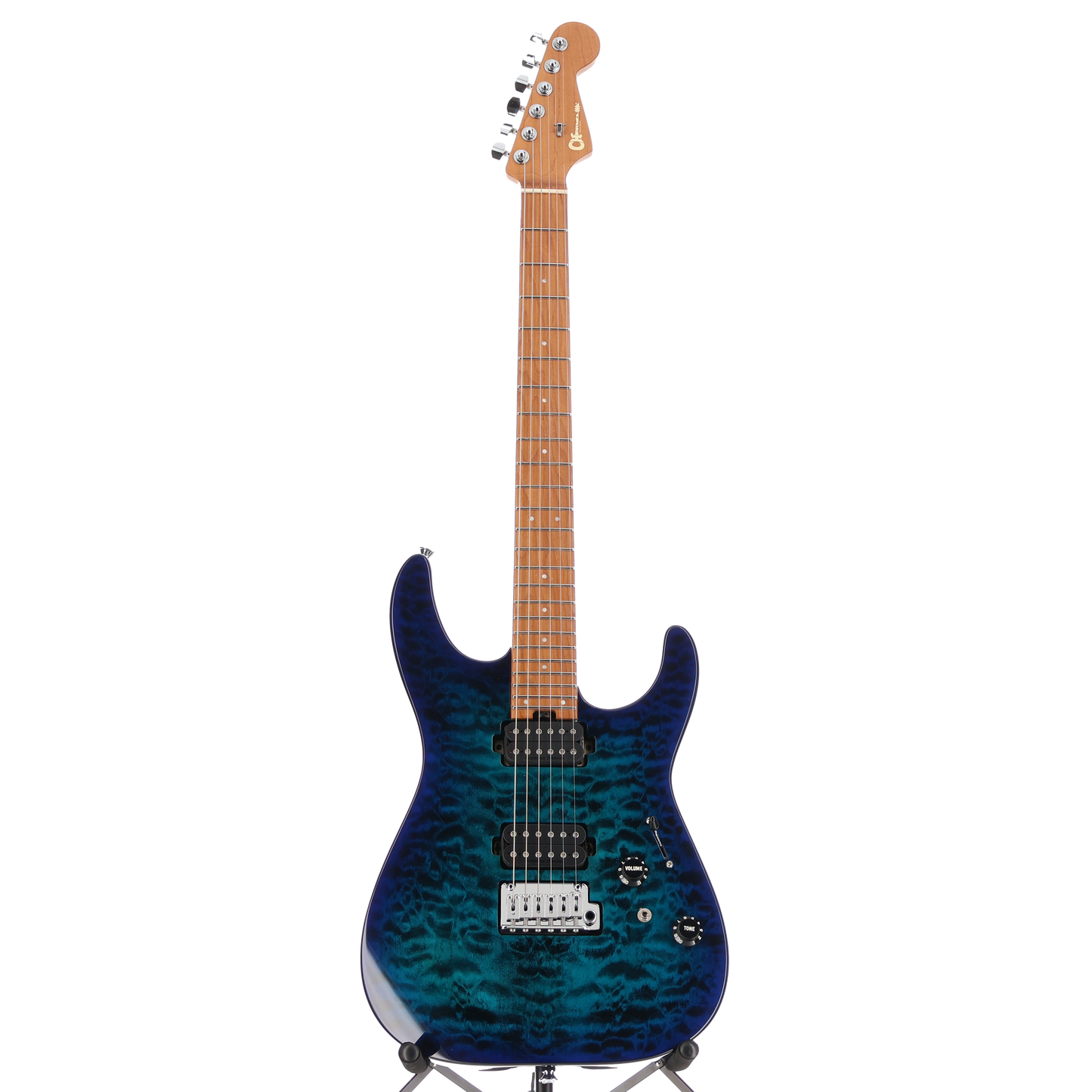 Charvel Pro-Mod DK24 HH 2PT CM Quilt Maple Chlorine Burst (RP) (11521)