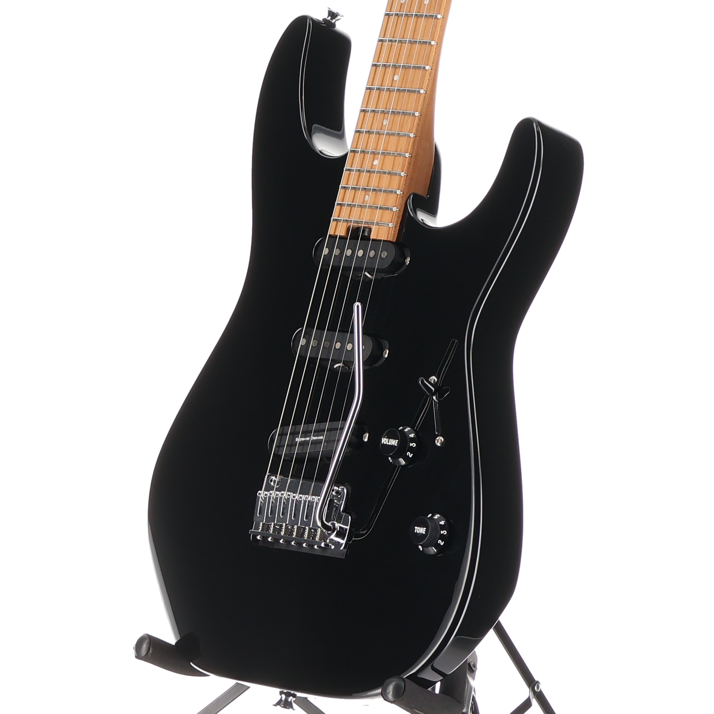 Charvel Pro-Mod DK22 SSS 2PT CM, Caramelized Maple Fingerboard, Gloss Black (H1) (06957)