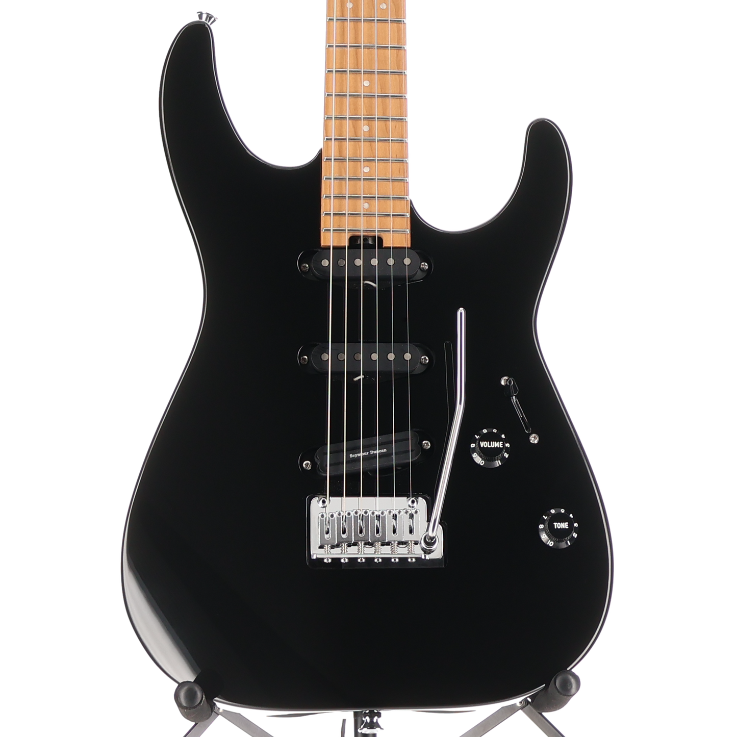 Charvel Pro-Mod DK22 SSS 2PT CM, Caramelized Maple Fingerboard, Gloss Black (H1) (06957)