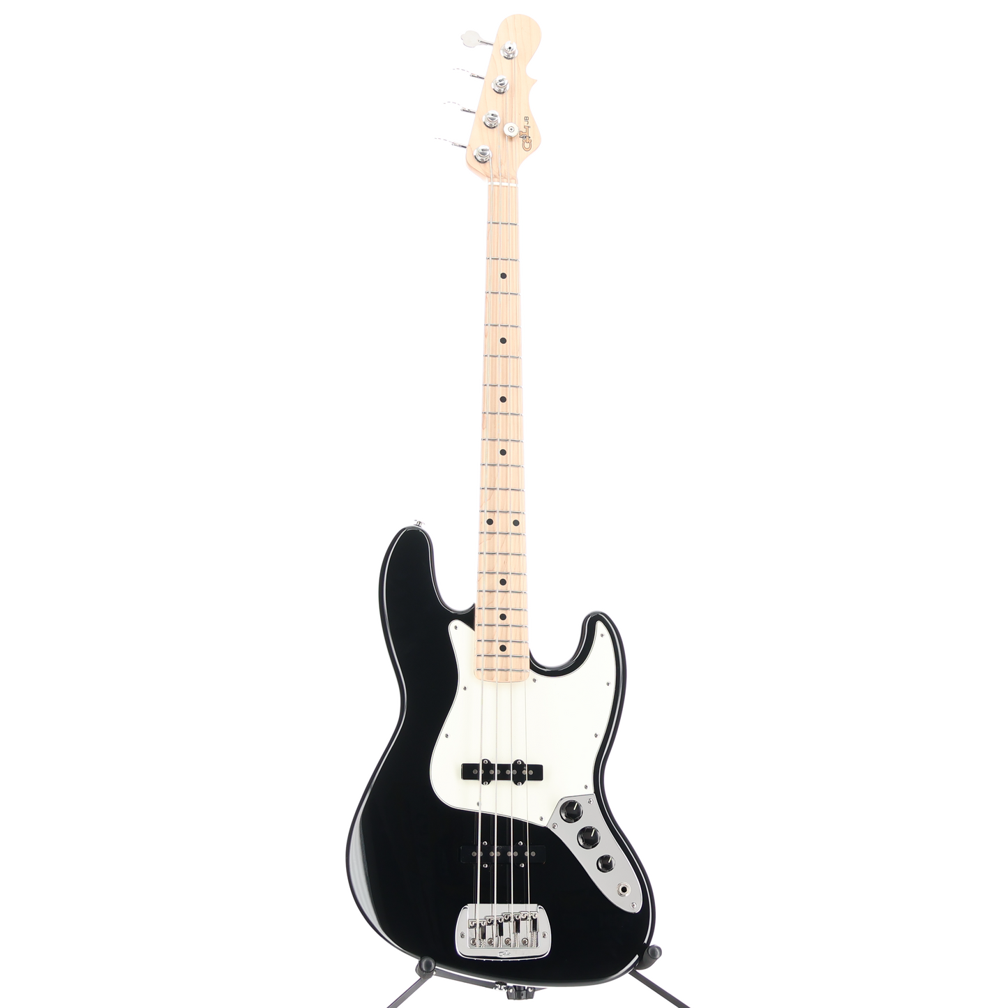 G&L Fullerton Deluxe JB 4 String Bass Guitar - Jet Black (U10) (05202)