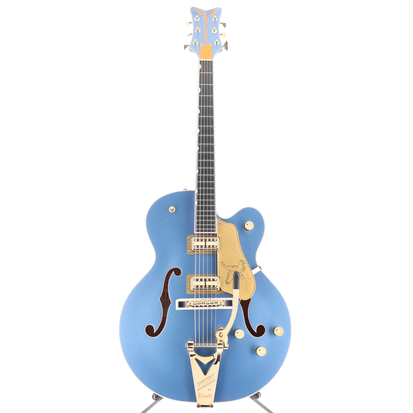 Gretsch Falcon Hollow Body with String-Thru Bigsby and Gold Hardware, Ebony Fingerboard, Cerulean Smoke (A6) (10253)