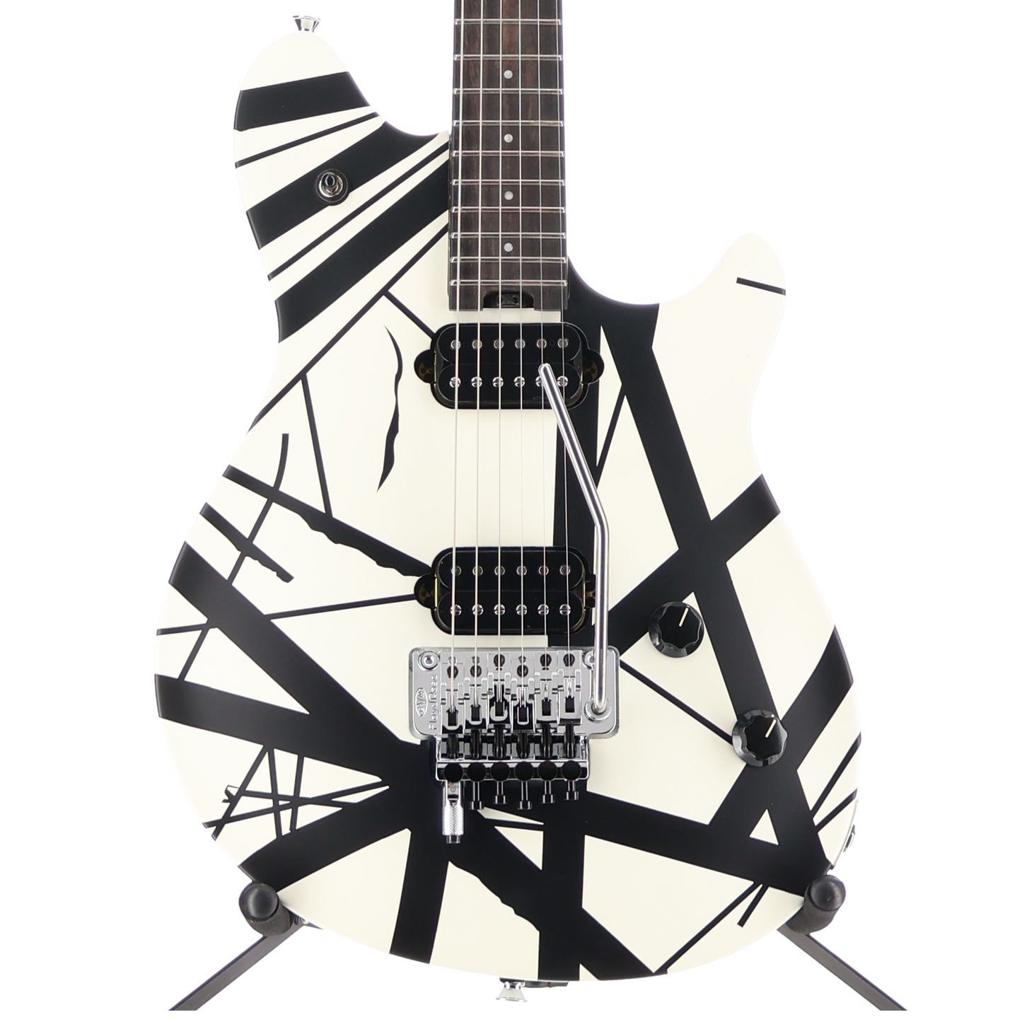 EVH Wolfgang Special Striped Series, Ebony Fingerboard, Black and White (S13) (0647M)
