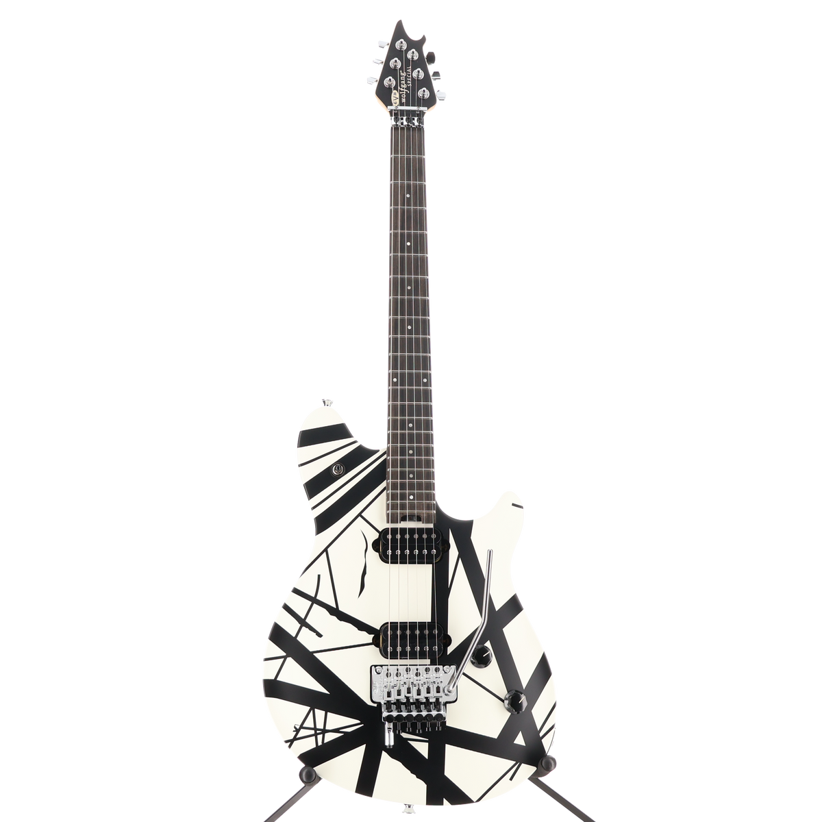 EVH Wolfgang Special Striped Series, Ebony Fingerboard, Black and White (SR) (3040M)