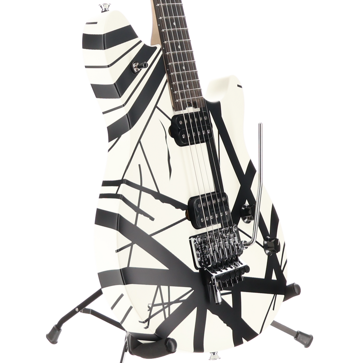 EVH Wolfgang Special Striped Series, Ebony Fingerboard, Black and White (SR) (3040M)