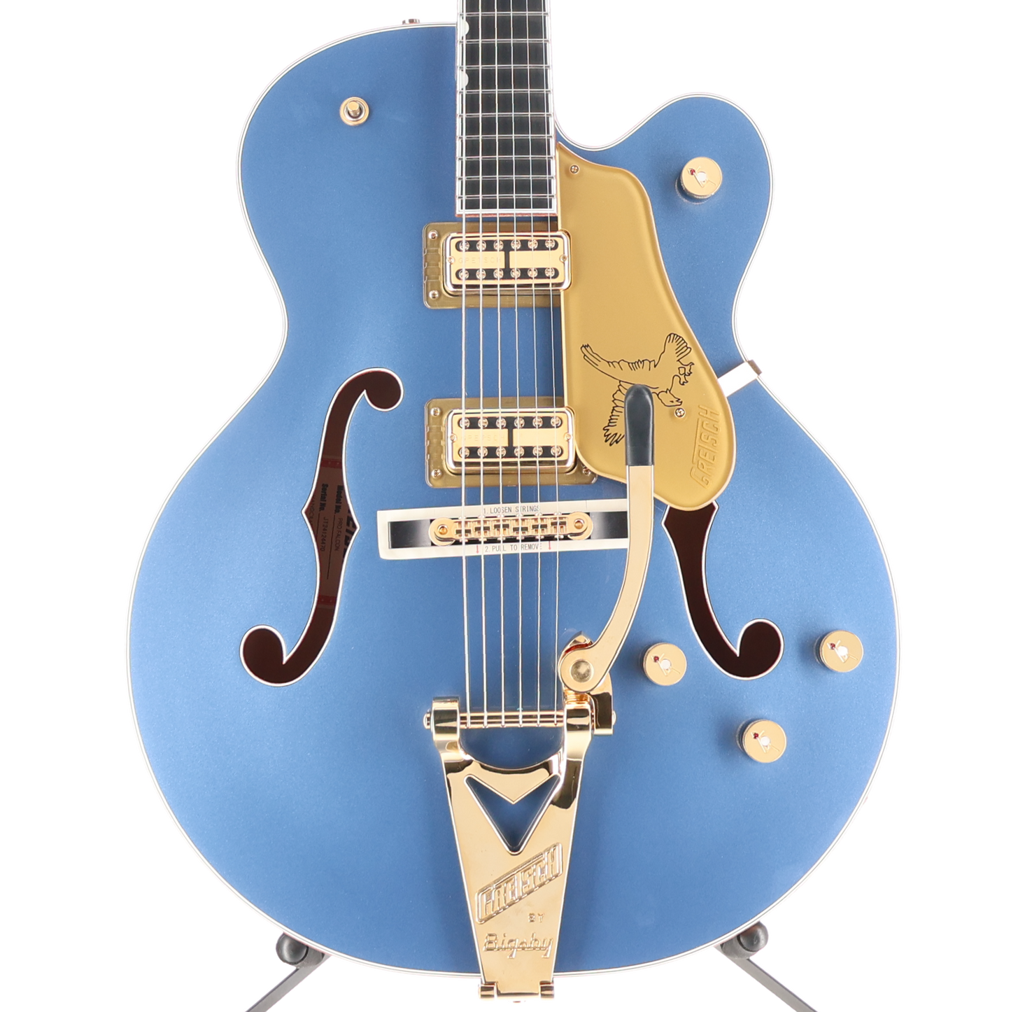 Gretsch Falcon Hollow Body String-Thru Bigsby Ebony Fingerboard - Cerulean Smoke (I10) (24470)