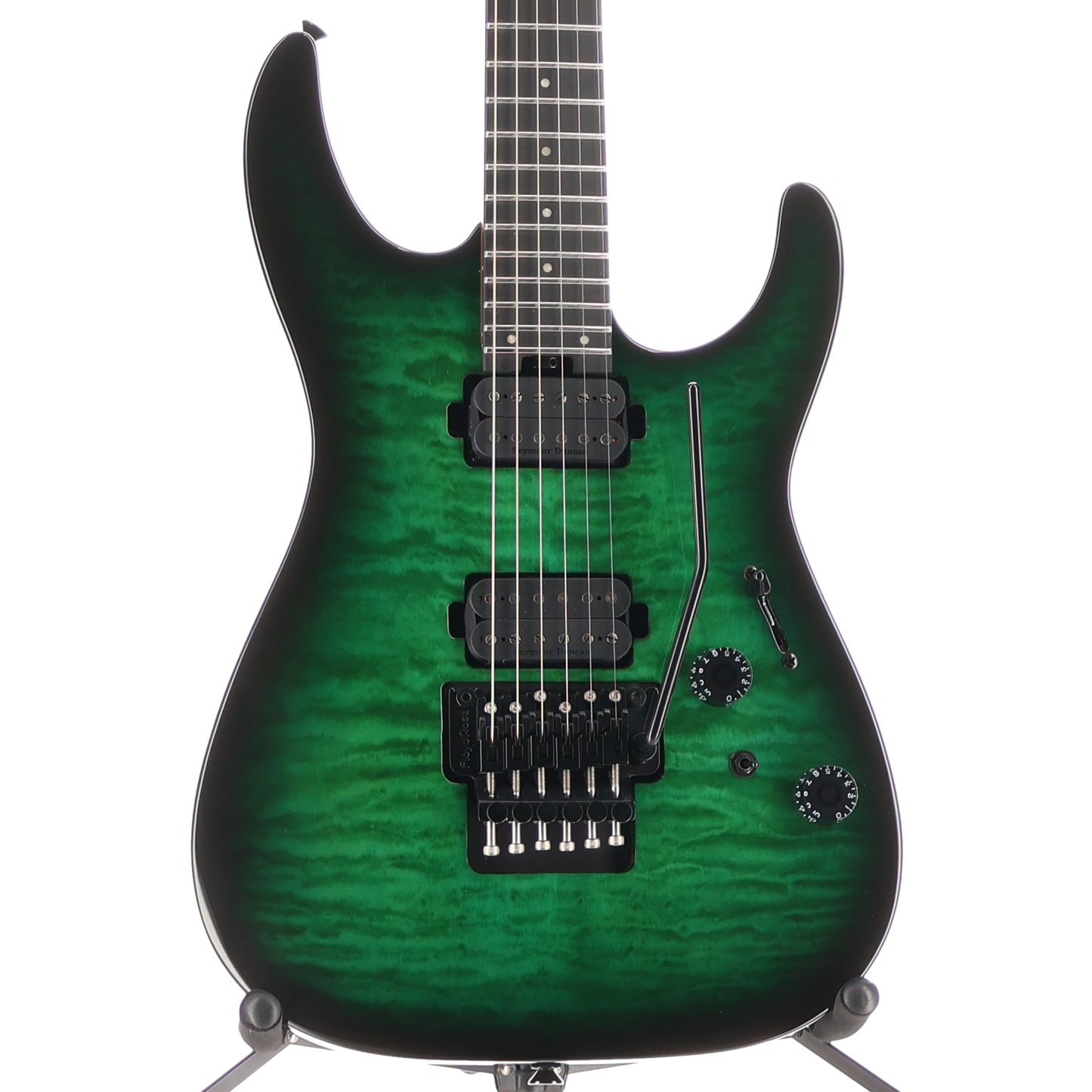 Charvel Pro-Mod Plus Dinky DK24 HH Floyd Rose QM EB Cloaked Emerald Green (Y4) (00376)