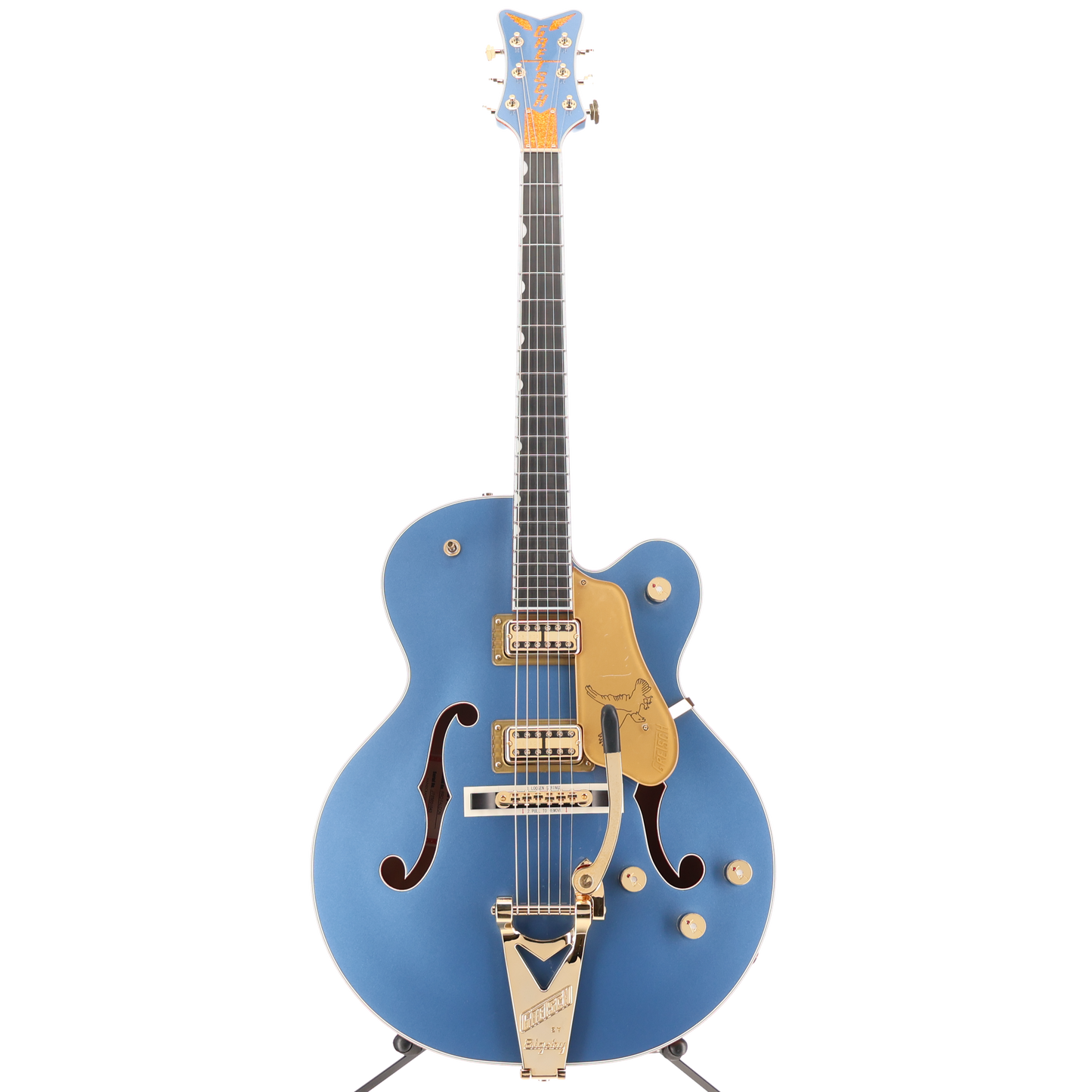 Gretsch Falcon Hollow Body String-Thru Bigsby Gold Hardware Ebony Fingerboard Cerulean Smoke (E4) (31043)