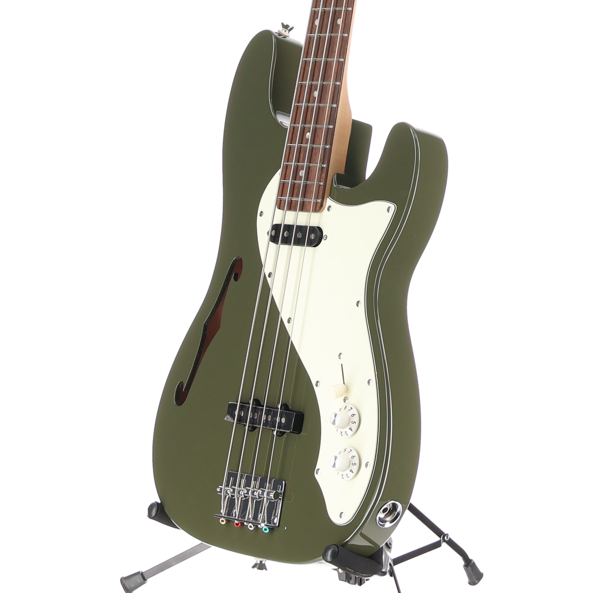 Squier Squier Paranormal Precision Bass Thinline SJ, Olive (Z4) (02339)