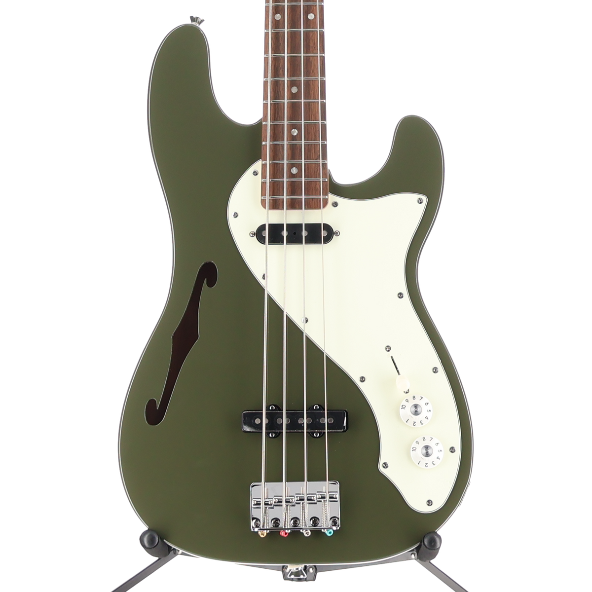 Squier Squier Paranormal Precision Bass Thinline SJ, Olive (Z4) (02339)