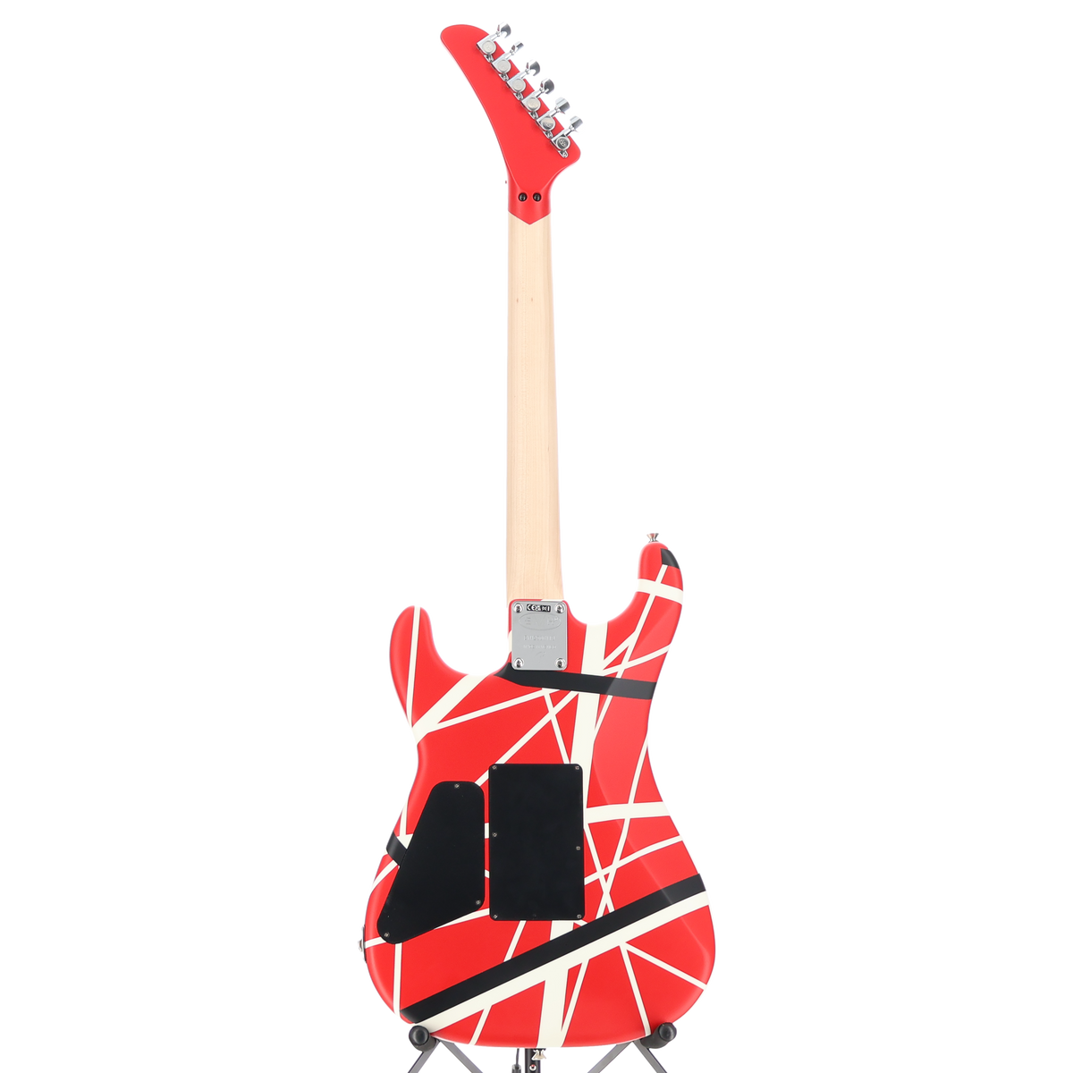 EVH EVH Striped Series 5150, Maple Fingerboard, Red with Black and White Stripes (U11) (0119) (00119)