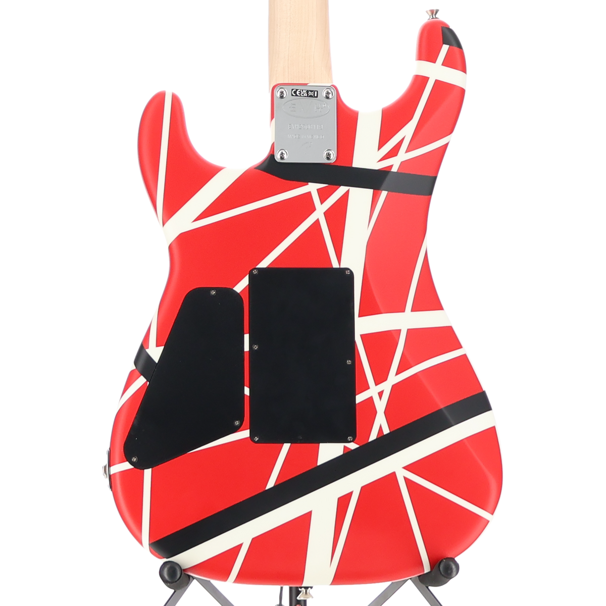 EVH EVH Striped Series 5150, Maple Fingerboard, Red with Black and White Stripes (U11) (0119) (00119)