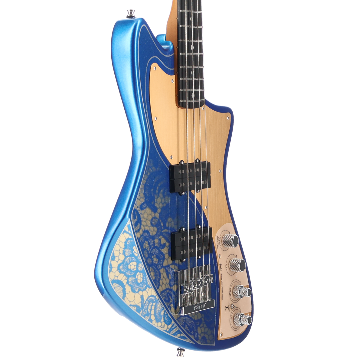 Fender Fender American Ultra II Meteora Bass, Stratto Blue Gold Custom Paint (8962) (B8) (38962)