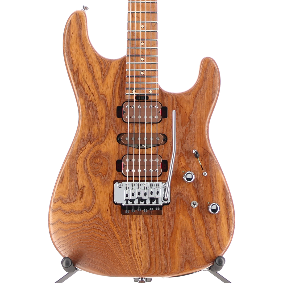 Charvel Guthrie Govan Signature HSH Caramelized Ash, Caramelized Flame Maple Fingerboard, Natural (BB12) (00342)