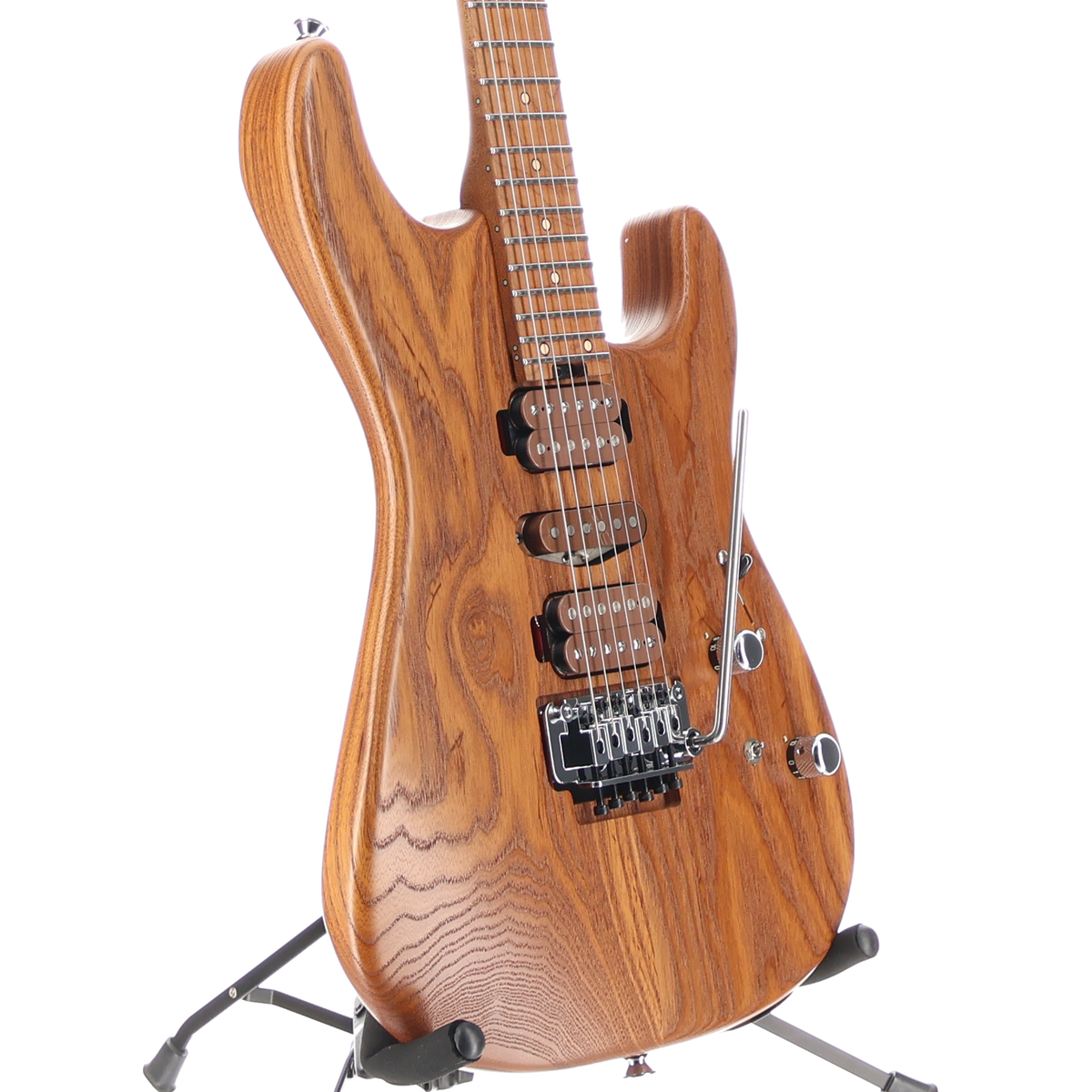 Charvel Guthrie Govan Signature HSH Caramelized Ash, Caramelized Flame Maple Fingerboard, Natural (BB12) (00342)