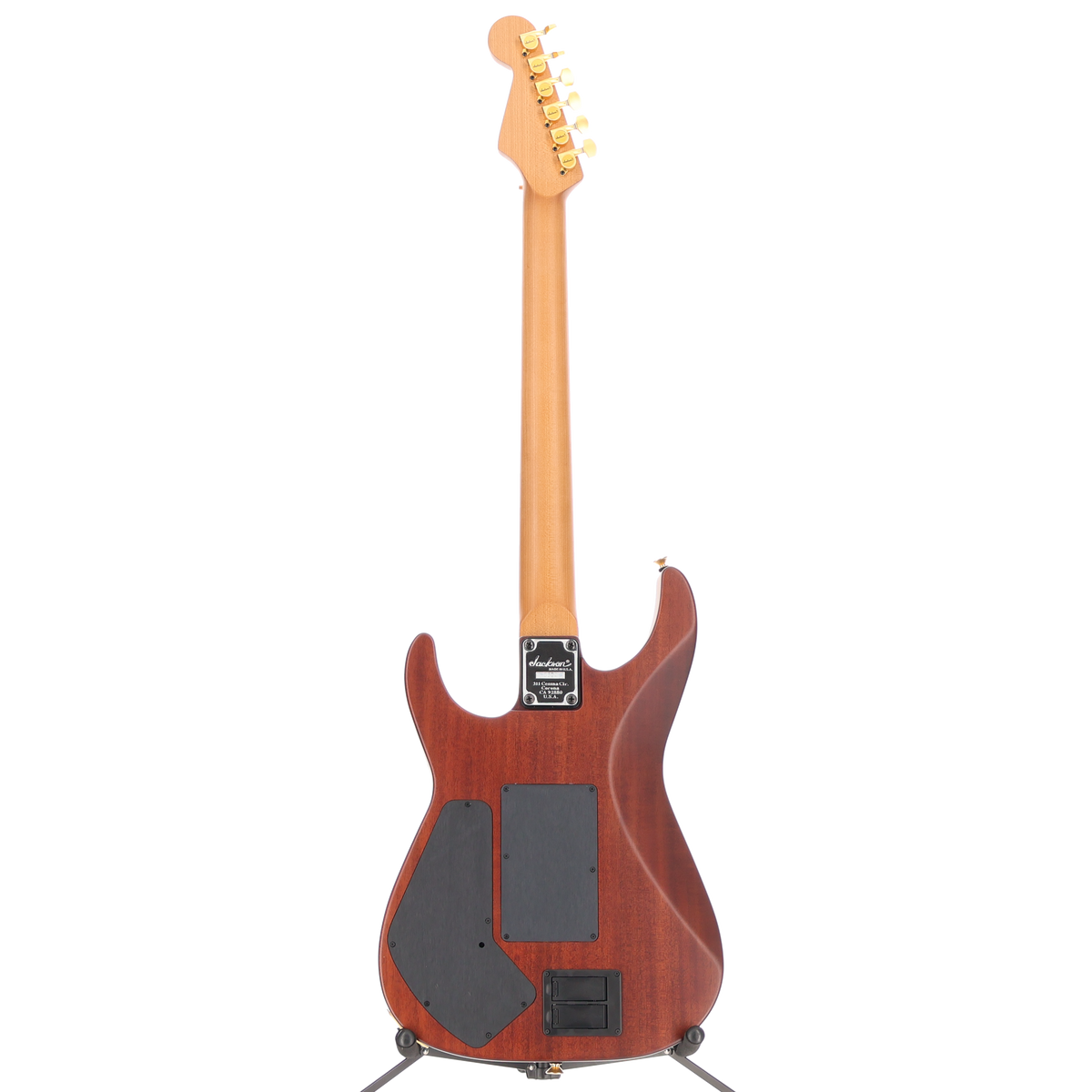 Jackson USA Signature Phil Collen PC1 Satin Stain, Caramelized Flame Maple Fingerboard, Satin Transparent Blue (RC3) (N9624)