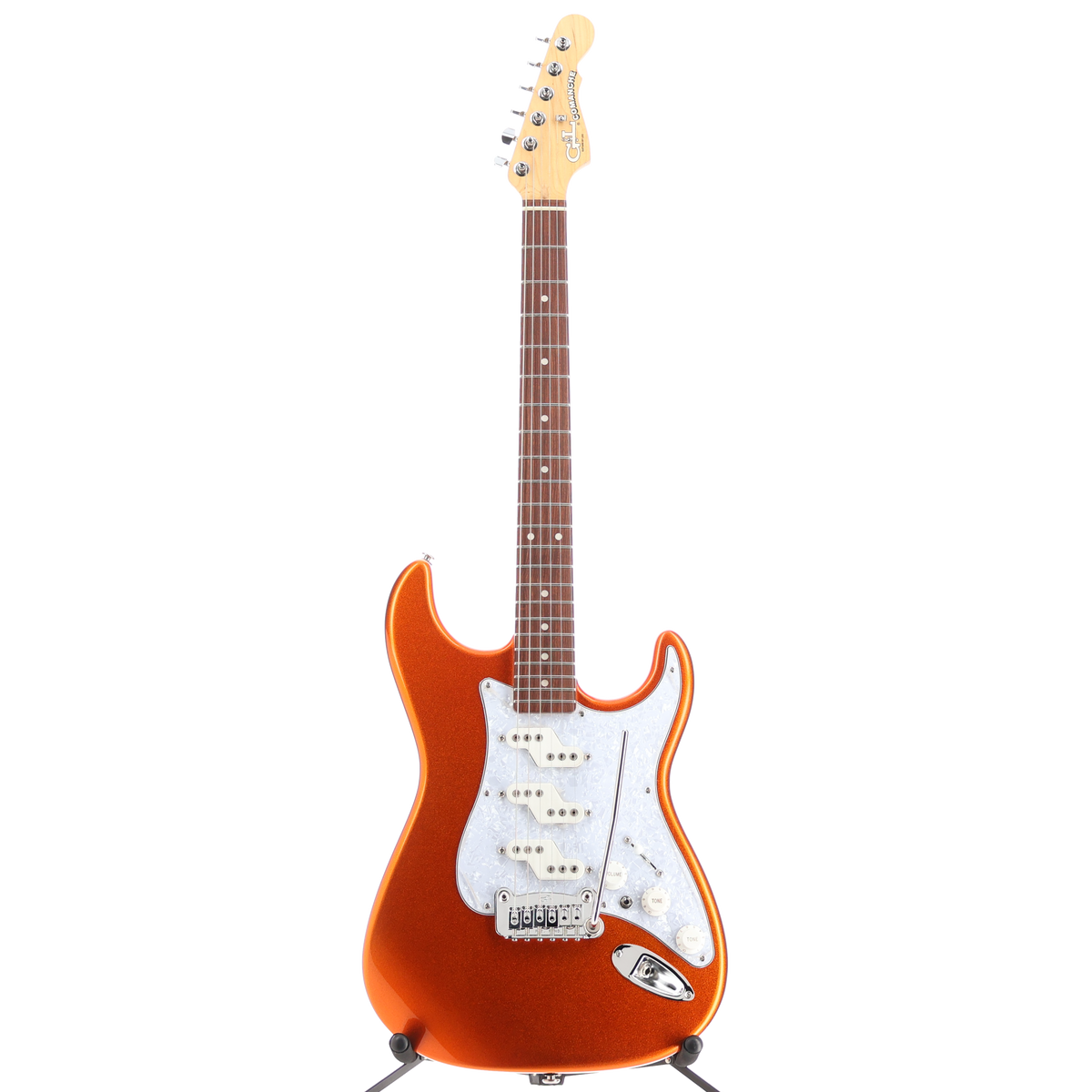 G&L Fullerton Deluxe Comanche Electric Guitar Orange Sparkle (AA6) (07279)