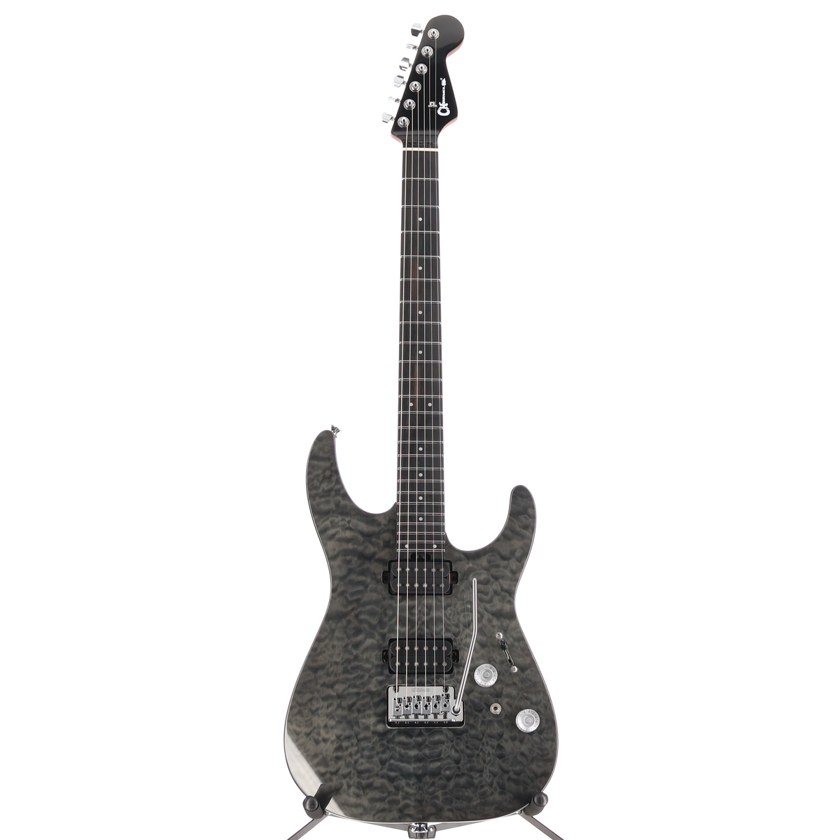 Charvel Pro-Mod Plus DK24 HH 2PT EB QM, Ebony Fingerboard, Midnight Ocean (W4) (01381)