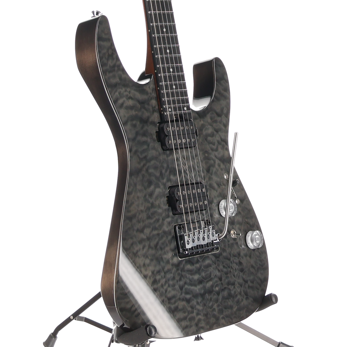 Charvel Pro-Mod Plus DK24 HH 2PT EB QM, Ebony Fingerboard, Midnight Ocean (W4) (01381)