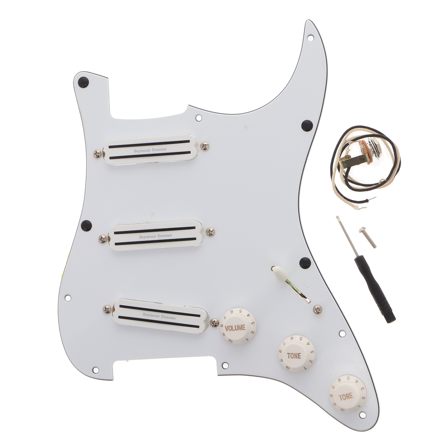 Seymour Duncan Triple Rails Loaded Pickguard - White