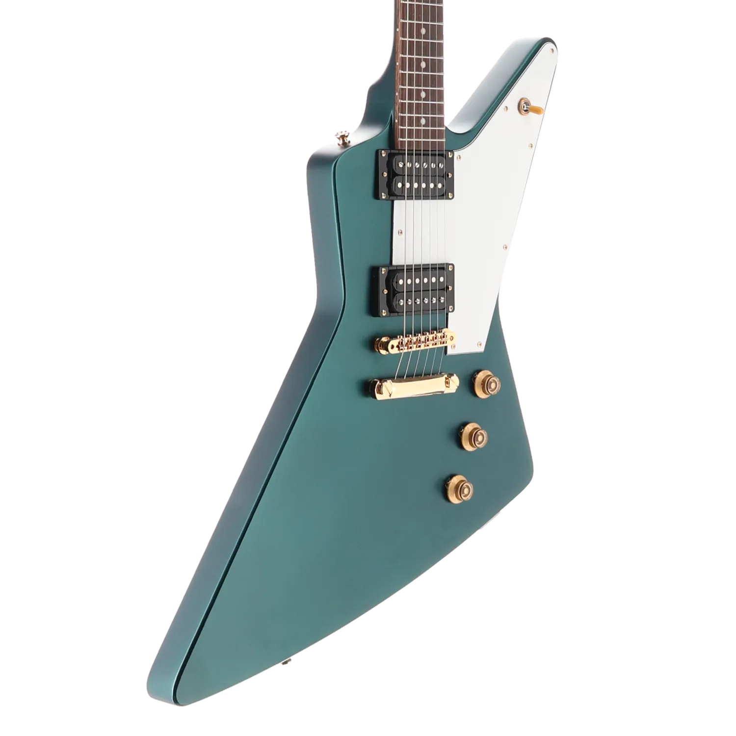 1958 Korina Explorer - Inspired by Gibson - Emerald Green Custom Paint with Burstbucker Set (I1) (79128)