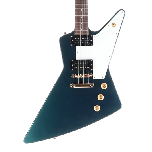 1958 Korina Explorer - Inspired by Gibson - Emerald Green Custom Paint with Burstbucker Set (I1) (79128)