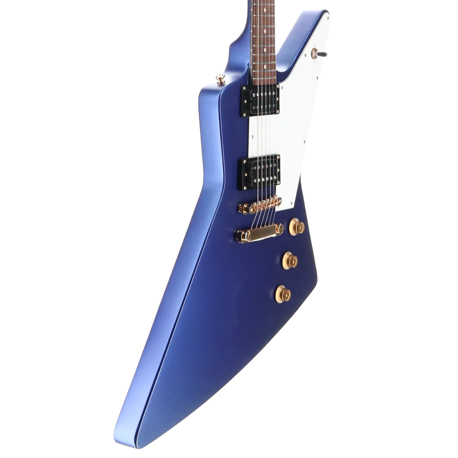 1958 Korina Explorer - Inspired by Gibson - Lapis Blue Custom Paint with Burstbucker Set (RC2) (79219)