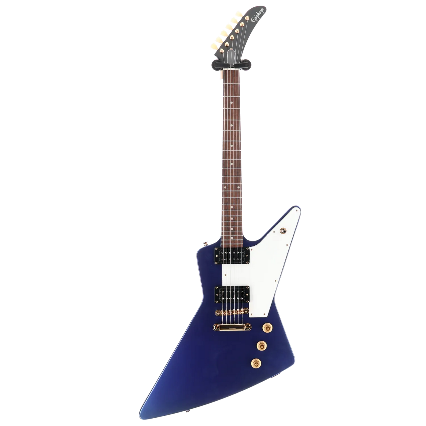 1958 Korina Explorer - Inspired by Gibson - Lapis Blue Custom Paint with Burstbucker Set (RC2) (79219)