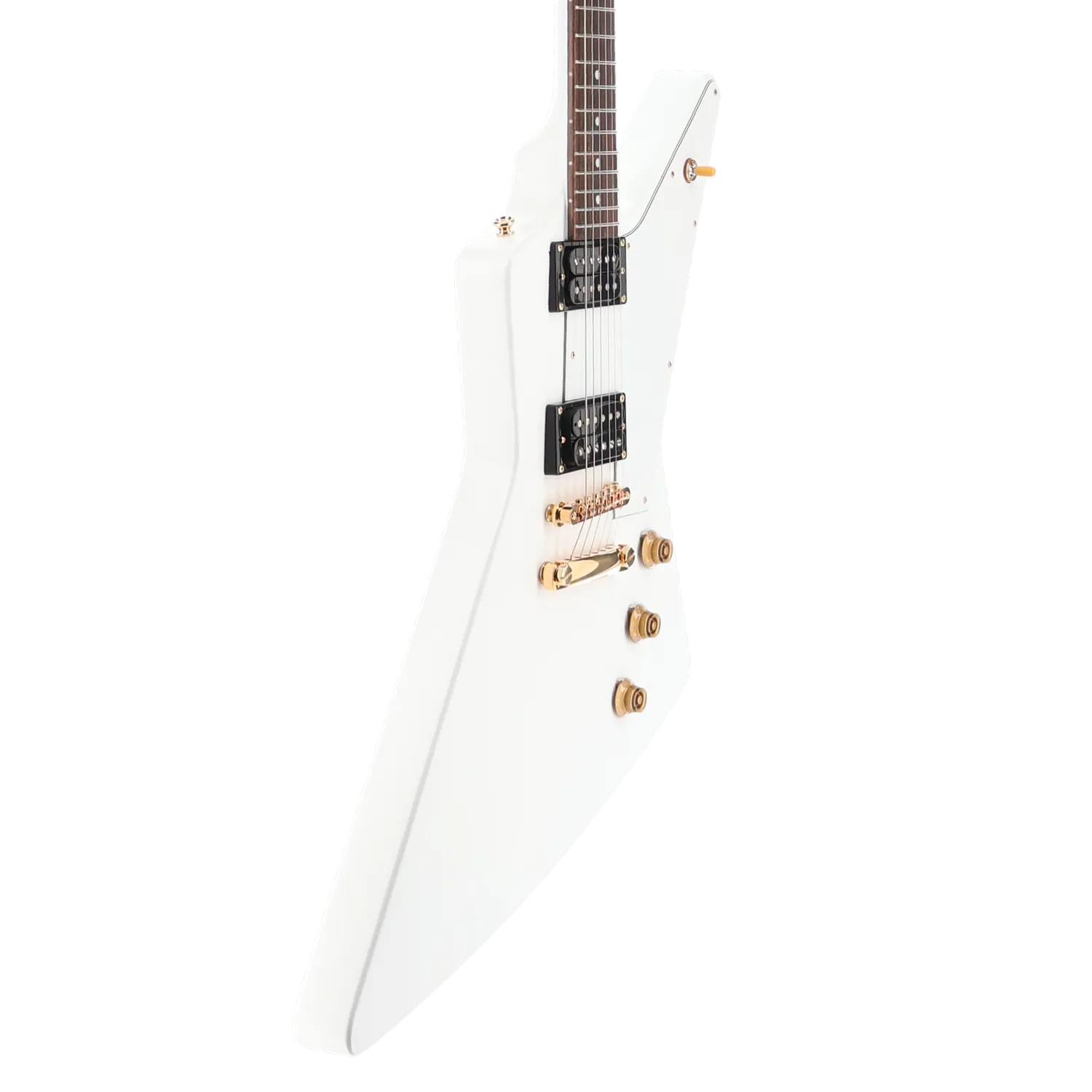 1958 Korina Explorer - Inspired by Gibson - White Custom Paint with Burstbucker Set (RC2) (79129)