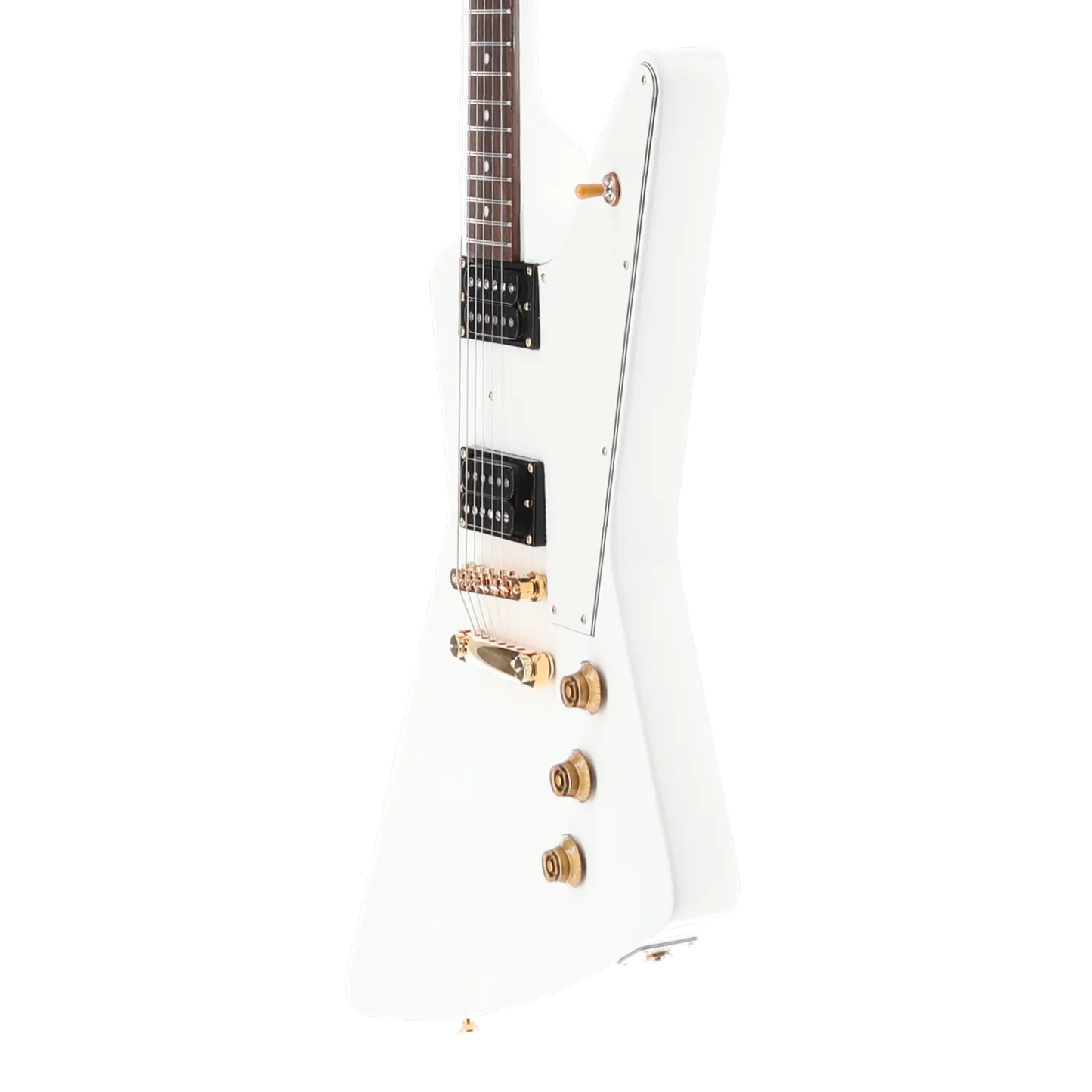 1958 Korina Explorer - Inspired by Gibson - White Custom Paint with Burstbucker Set (RC2) (79129)
