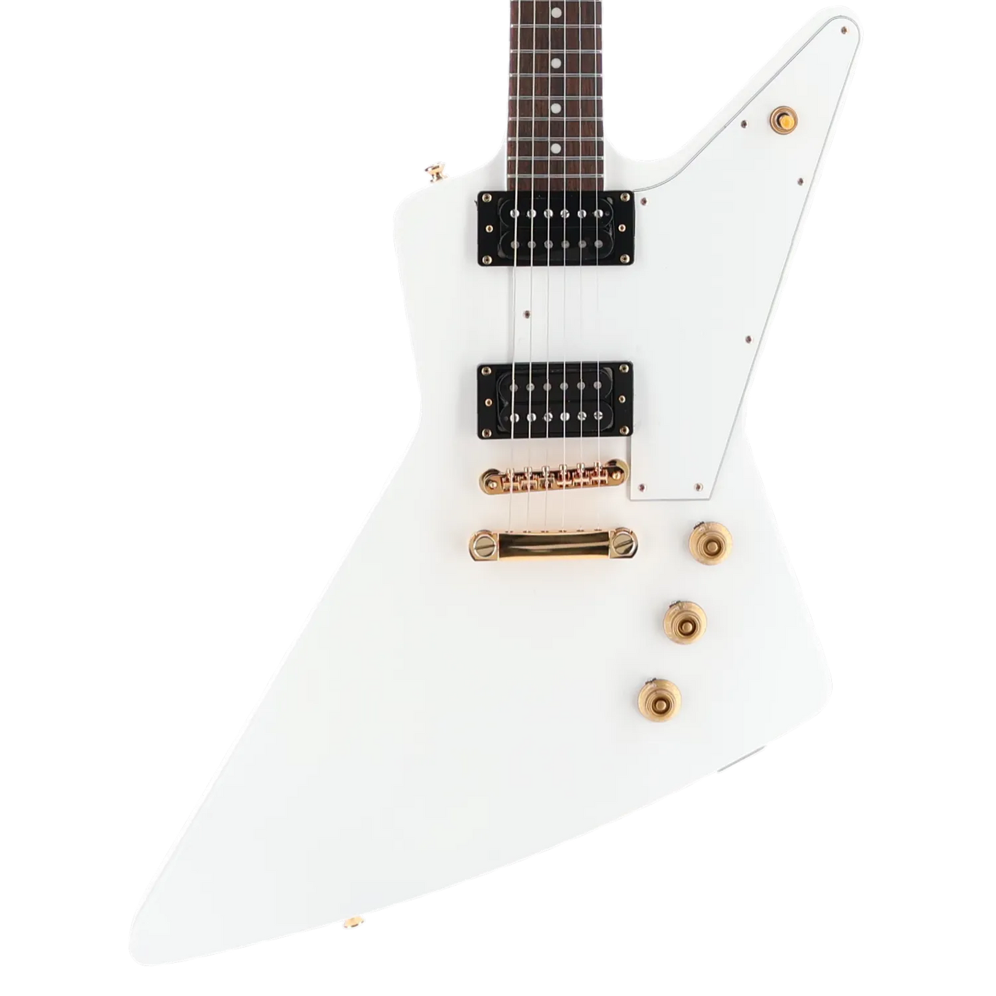 1958 Korina Explorer - Inspired by Gibson - White Custom Paint with Burstbucker Set (RC2) (79129)