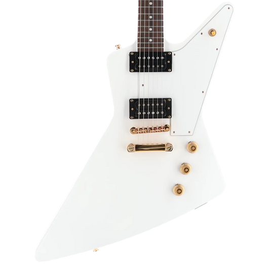 1958 Korina Explorer - Inspired by Gibson - White Custom Paint with Burstbucker Set (RC2) (79129)
