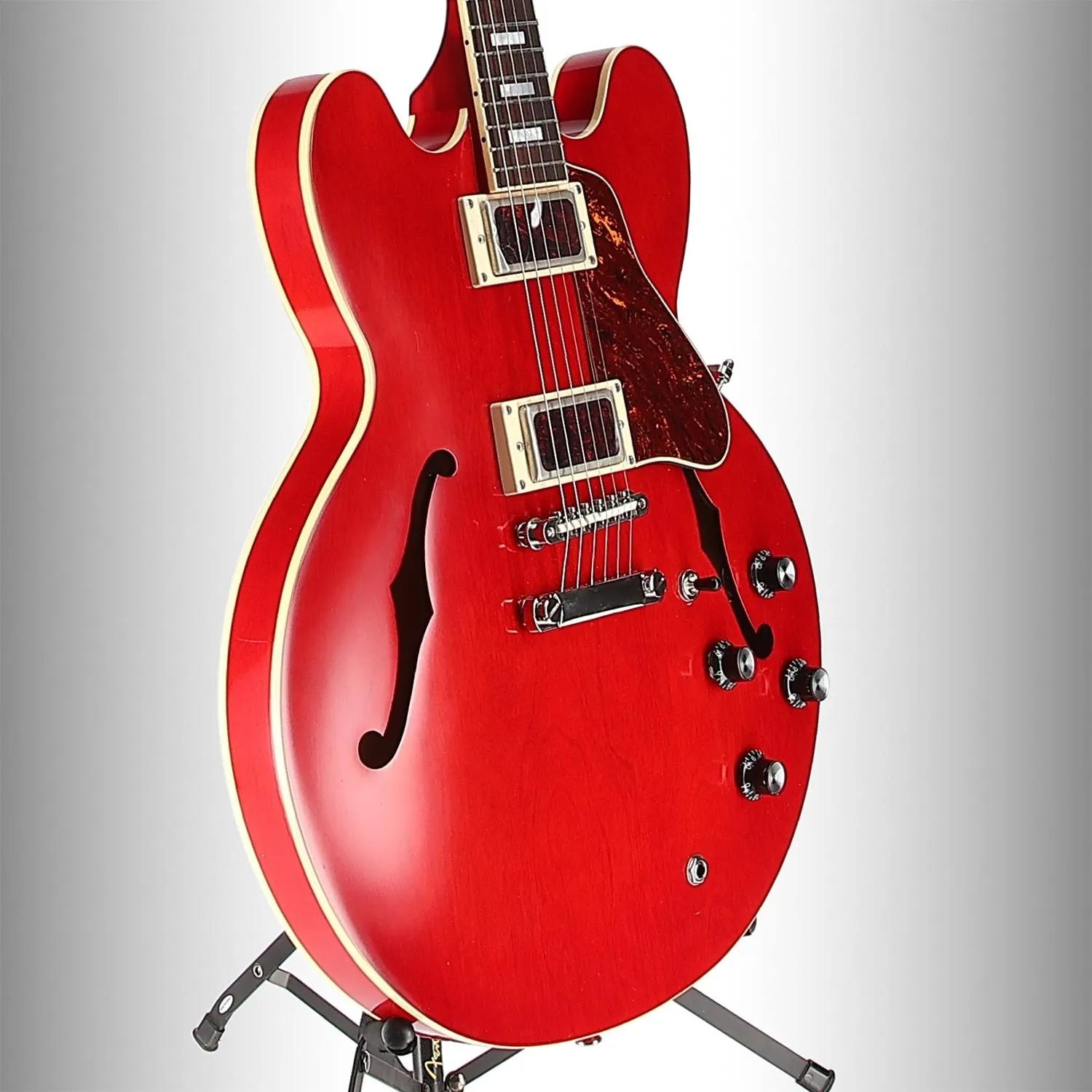 1962 ES-335 Reissue Sixties Cherry Modified with Seymour Duncan Pearly Gates Bridge Humbucker Raw Nickel w/ Tortoise Shell and Jazz Neck Pickup (99030)