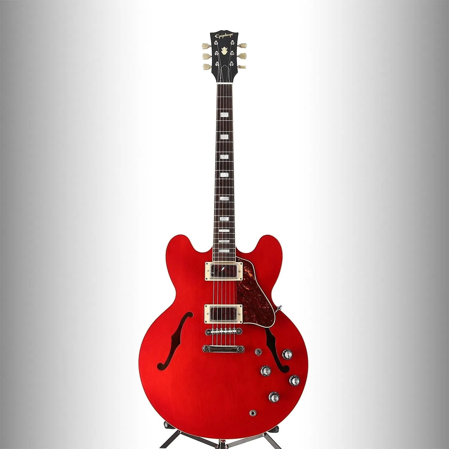 1962 ES-335 Reissue Sixties Cherry Modified with Seymour Duncan Pearly Gates Bridge Humbucker Raw Nickel w/ Tortoise Shell and Jazz Neck Pickup (99030)