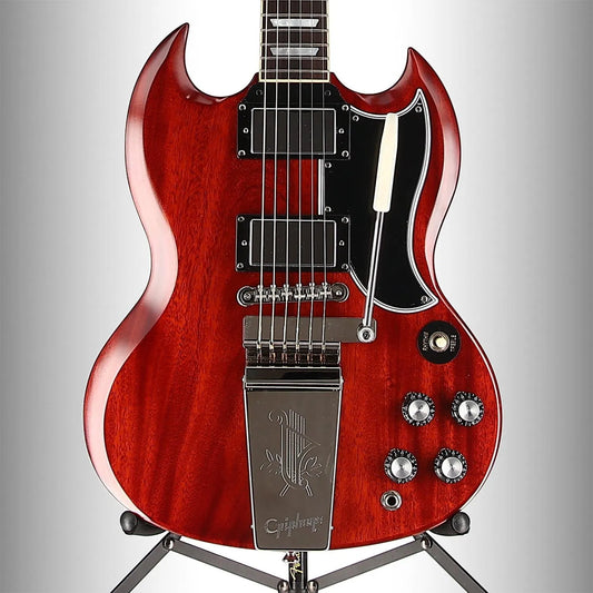 1964 SG Standard Reissue - Cherry Red Modified with Gibson USA Tony Iommi Signature Humbuckers (RC1) (09033)