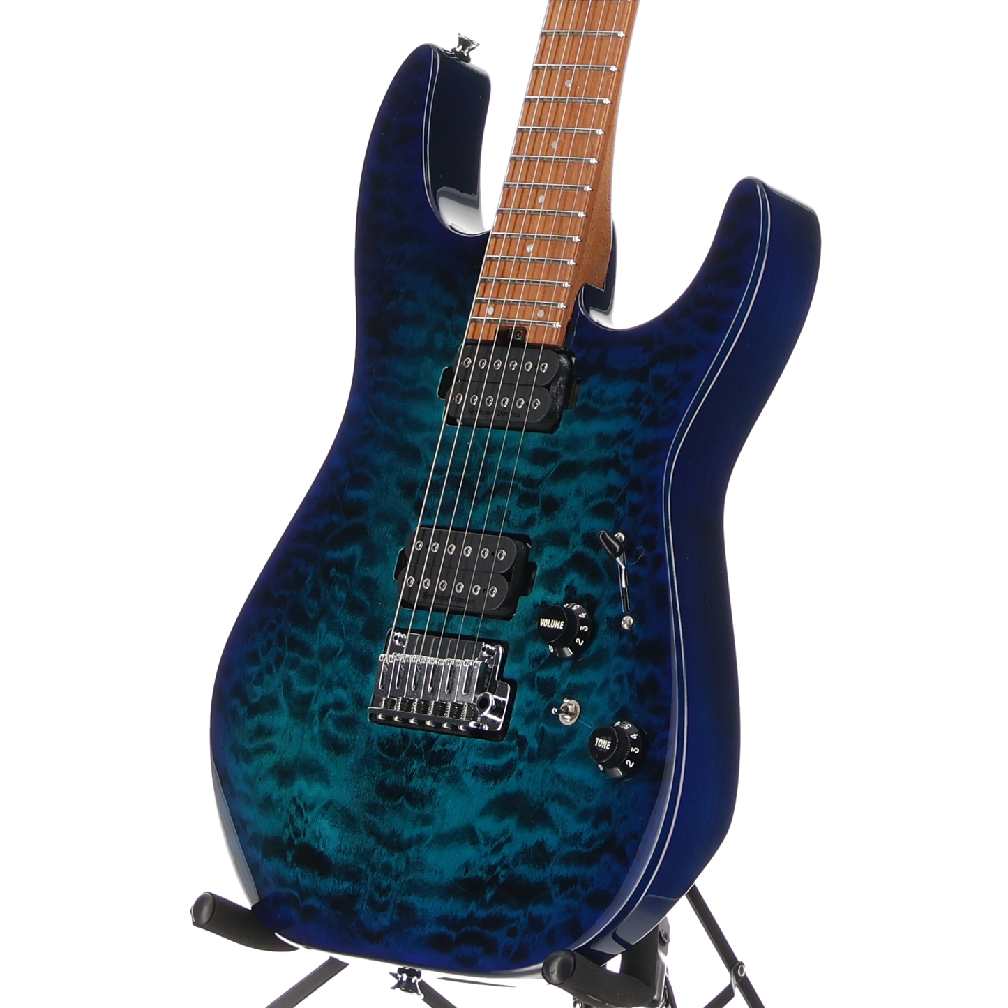 Charvel Pro-Mod DK24 HH 2PT CM Quilt Maple Chlorine Burst (RP) (11521)