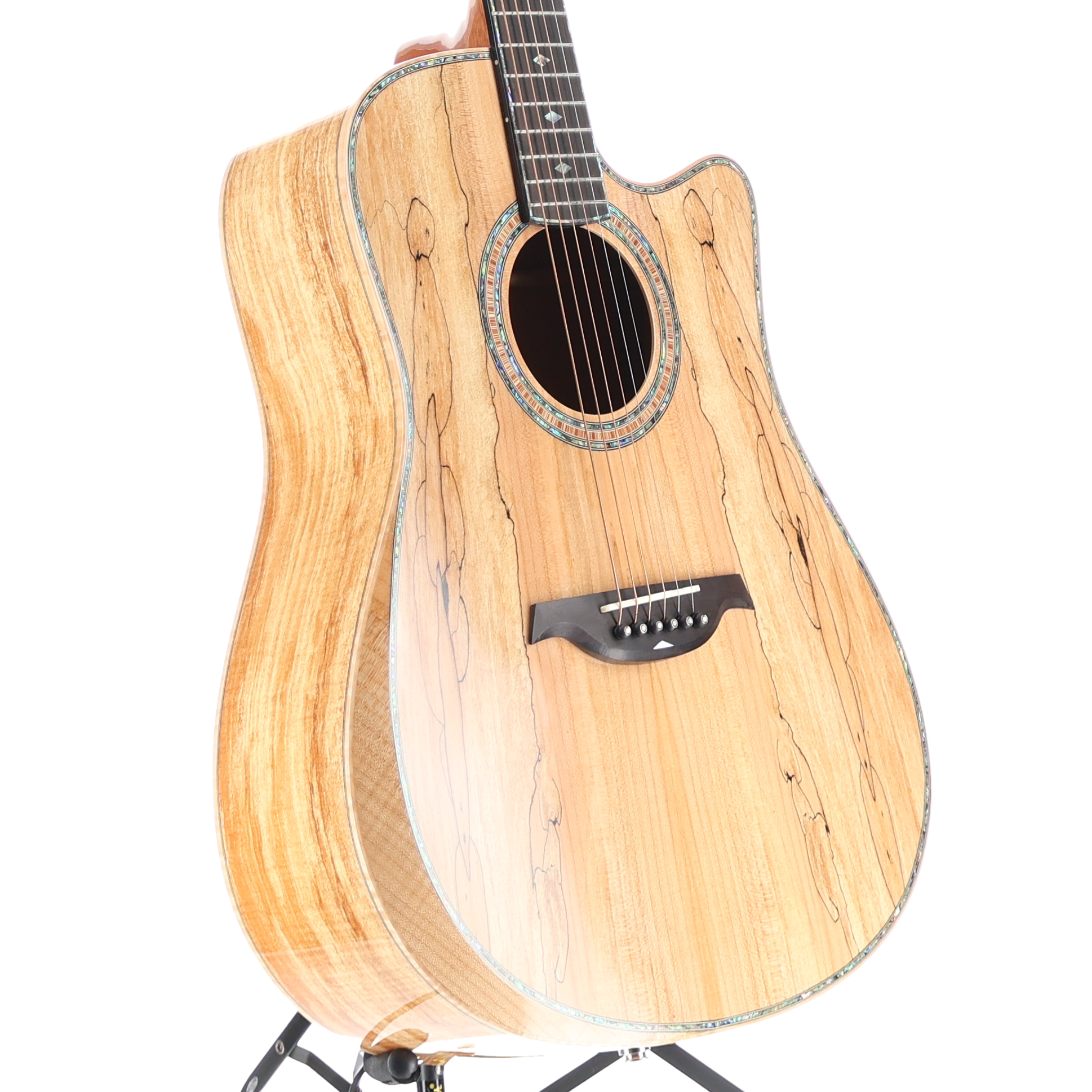 6-string Acoustic-electric with Maple Top, Maple Back and Sides, Mahogany Neck, and Ebony Fingerboard - Spalted Maple (P) (00009)