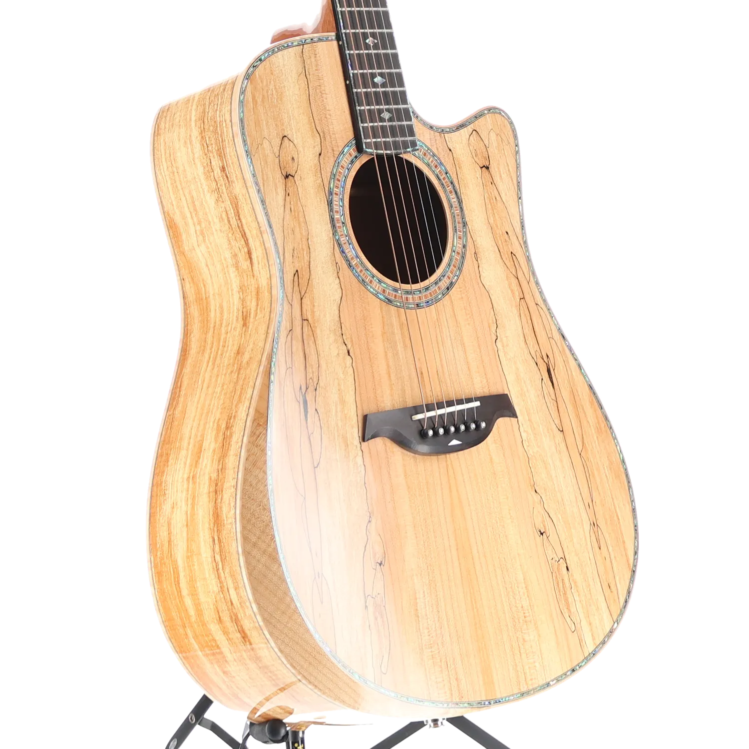 6-string Acoustic-electric with Maple Top, Maple Back and Sides, Mahogany Neck, and Ebony Fingerboard - Spalted Maple (P) (00009)