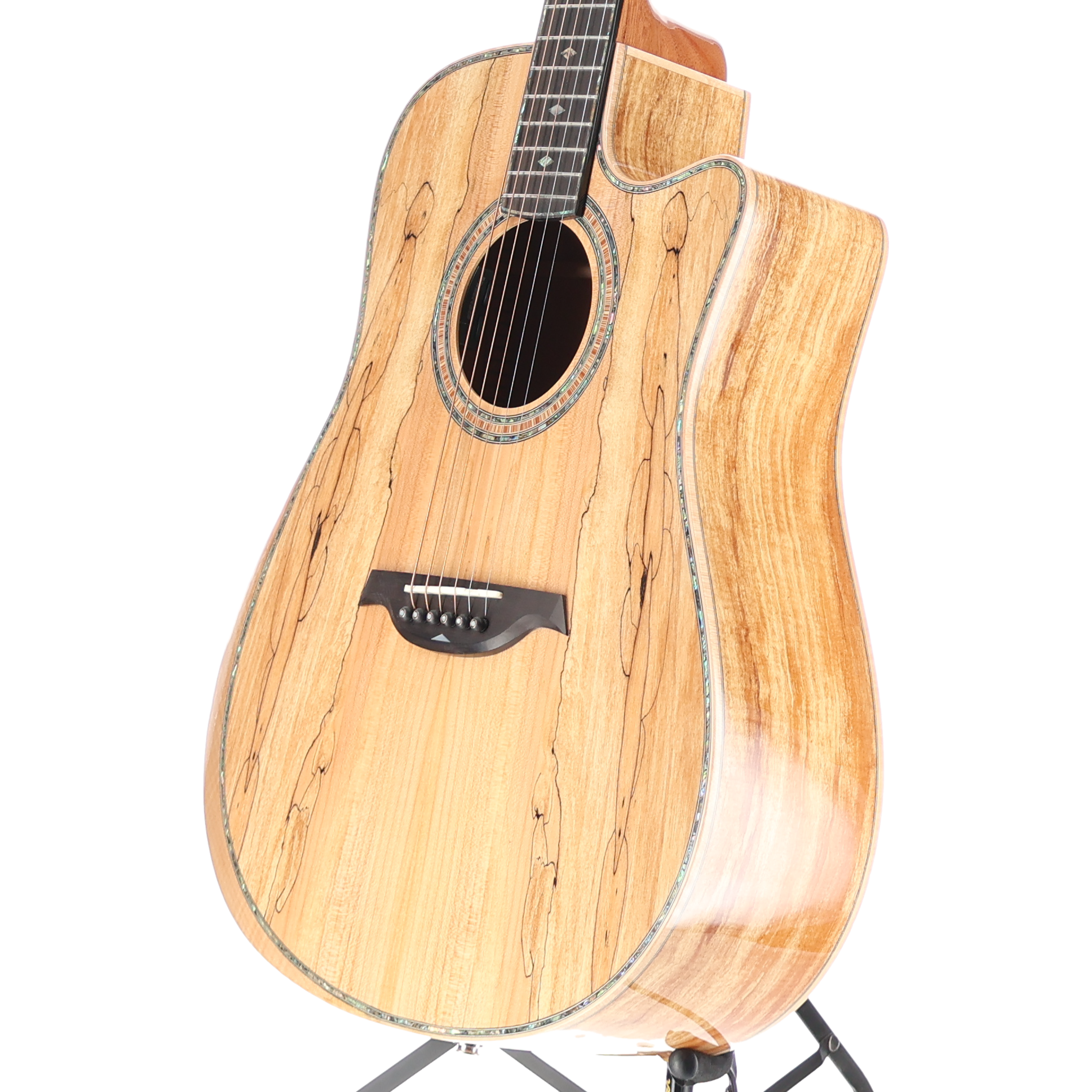 6-string Acoustic-electric with Maple Top, Maple Back and Sides, Mahogany Neck, and Ebony Fingerboard - Spalted Maple (P) (00009)