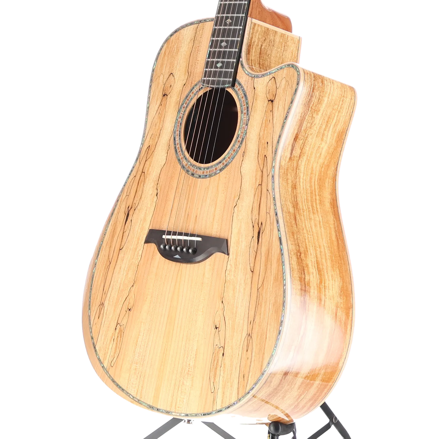 6-string Acoustic-electric with Maple Top, Maple Back and Sides, Mahogany Neck, and Ebony Fingerboard - Spalted Maple (P) (00009)