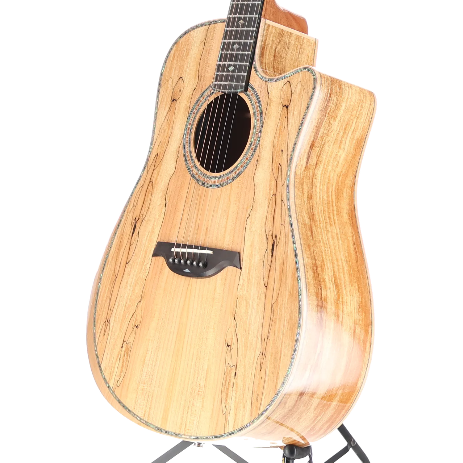 6-string Acoustic-electric with Maple Top, Maple Back and Sides, Mahogany Neck, and Ebony Fingerboard - Spalted Maple (P) (00009)
