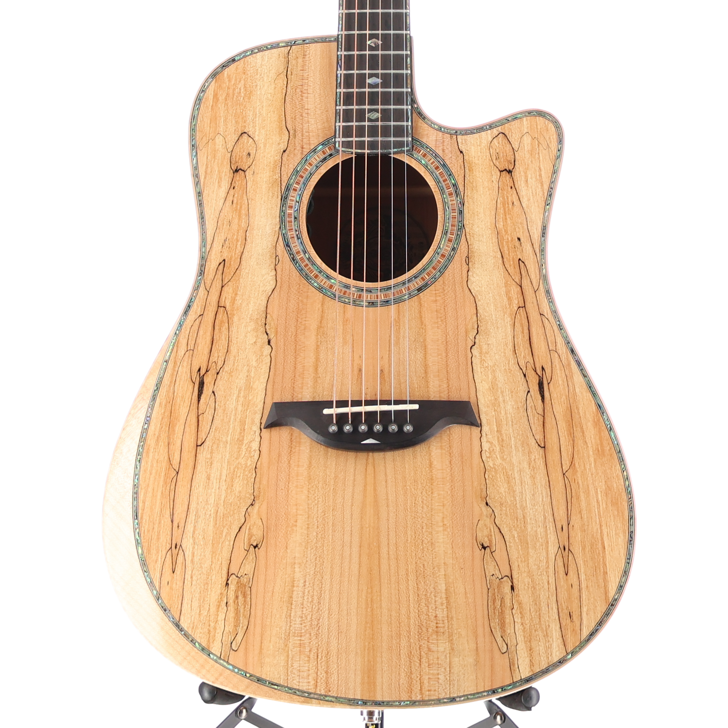6-string Acoustic-electric with Maple Top, Maple Back and Sides, Mahogany Neck, and Ebony Fingerboard - Spalted Maple (P) (00009)