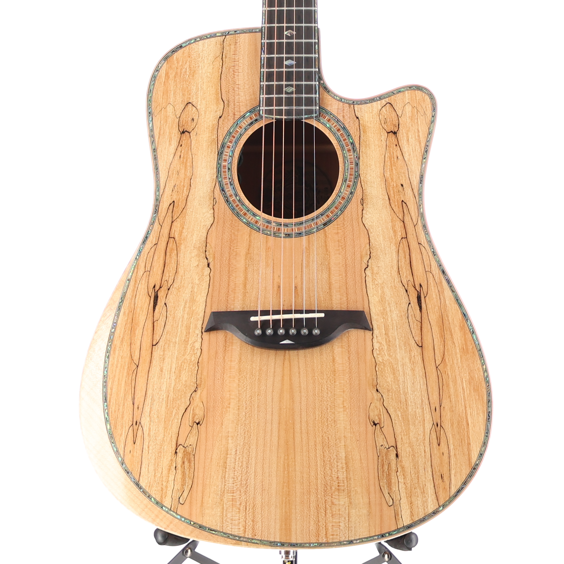 6-string Acoustic-electric with Maple Top, Maple Back and Sides, Mahogany Neck, and Ebony Fingerboard - Spalted Maple (P) (00009)